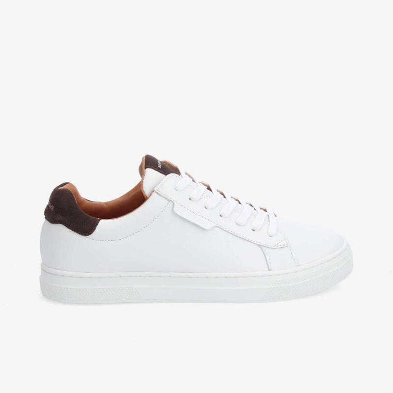 SPARKLE SNEAKER M - NAPPA/SUEDE - BLANC/CAFE